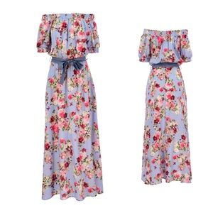 Blumarine (Blugirl) Floral Off-Shoulder Maxi Dress NWT